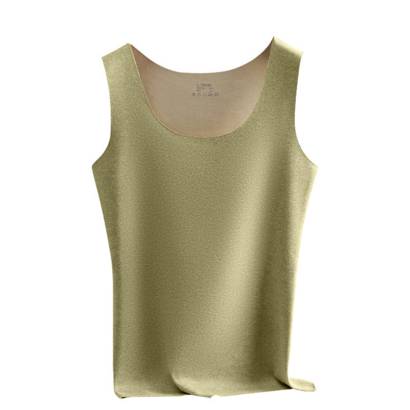 Women's Seamless Thermal Vest: Double-Sided Fleece, Slim Fit, Autumn/Winter Warm Base Layer.
