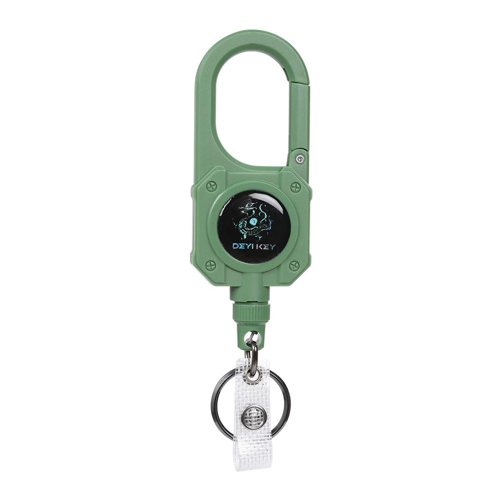 DEYI Retractable Badge Holders Durable ID Card Holder (Holds 2 Cards) with 31.5 Badge Reel Key Chain, 10,000+ Rebound