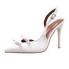Specially for bow-tied high heels, sexy pointed toes, stiletto sandals after wedding banquet, European and American style fashion