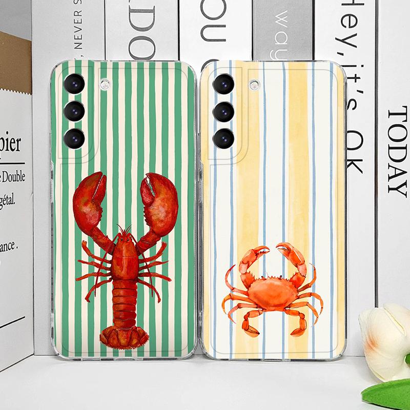Simple Cute Striped Plaid Ocean Animal Printed Phone Case for Xiaomi Redmi Note 15 14 Pro Plus 13 12 11 PRO+ 14C 13C Soft Cover