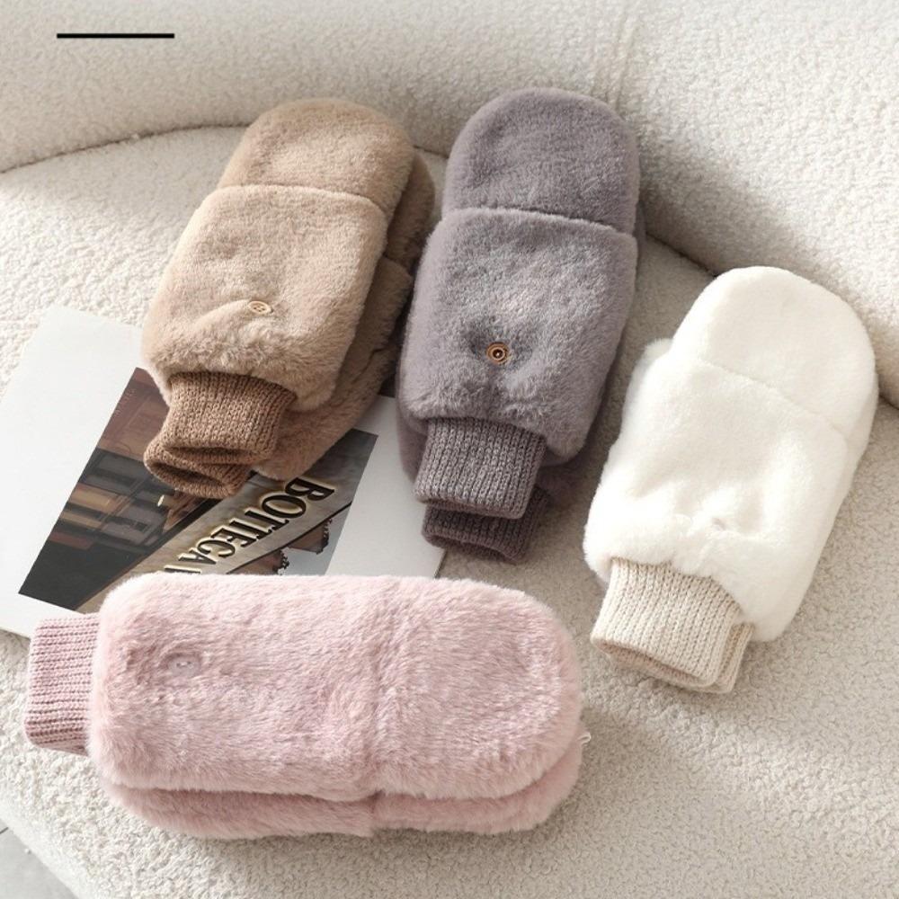 Warm Fingerless Mittens Fingerless Winter Gloves New Plush Gloves Cold Weather