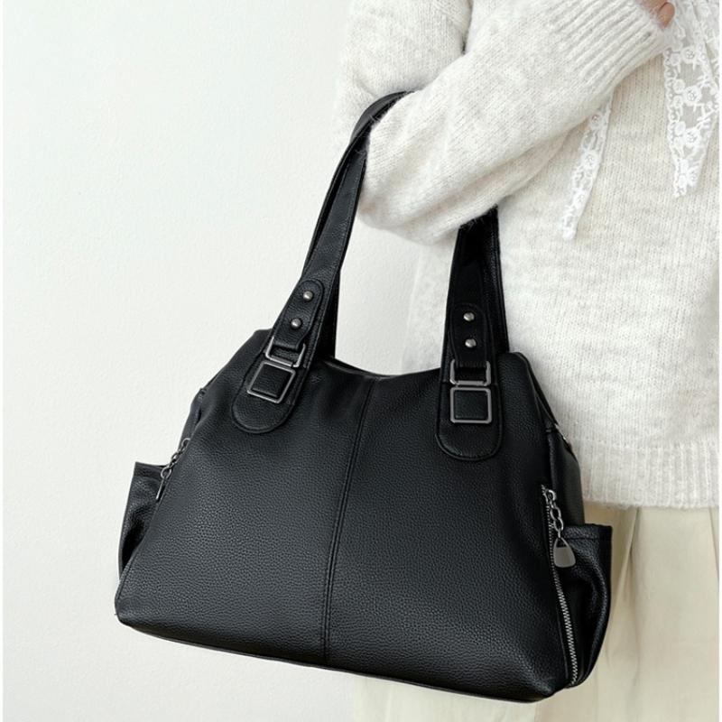 New Retro Shoulder Bag, Fashionable Tote Bag, Multi-layer Large Capacity, Fashionable Diagonal Commuting Bag