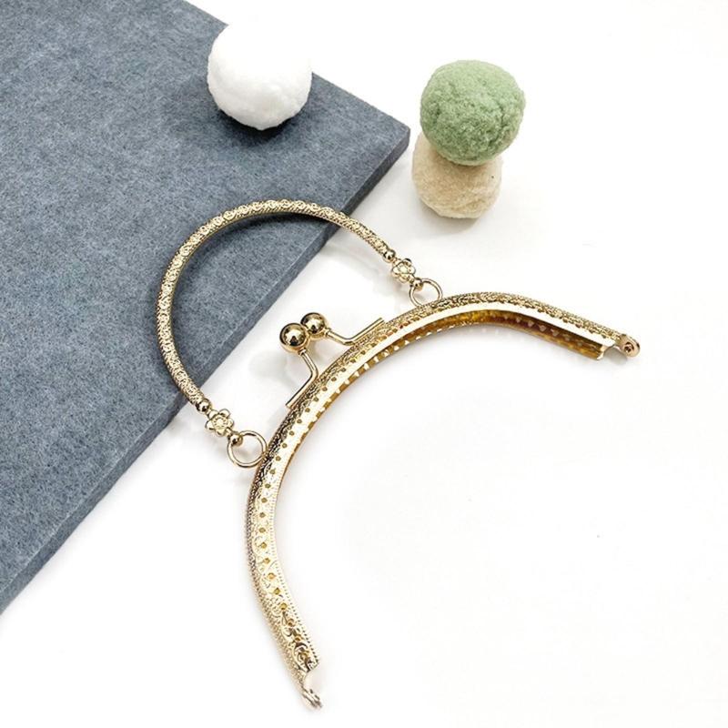 Purse Frame DIY Craft Semicircle Kiss Clasp Lock Coin Bag Semicircular Arched Shape Clutch Frame Purse Bag Purse Making
