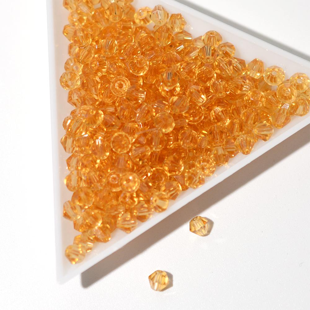 4MM Faceted Austrian Crystals Glass Beads Bicone Shape Spacer Loose Beads for Jewelry Making DIY