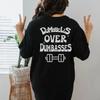 Dumbbells Over Dumbasses Shirt Muscle Mommy Weight Lifting Gift Gym Tshirt Workout Shirt Gym Giftspowerlifting Casual Cotton