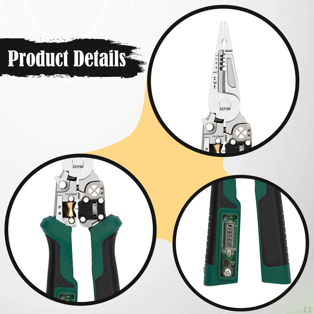 Wire Stripper Crimper Multifunctional Ergonomic Hand Wiring Tool Portable Crimping Splitting Bobbin