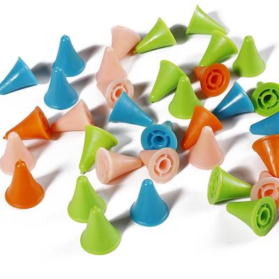 10 pezzi di gomma a forma di cono lavorati a maglia ferri da maglia punte protezioni punti per maglieria accessori per cucire artigianali