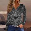 Women's T Shirt Tee Button Long Sleeve Daily Weekend Fashion Basic V- Neck Regular Top