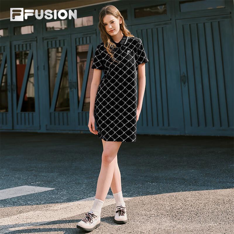FILA Women's Full Print Knit Polo Dress