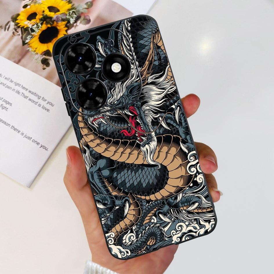 For Tecno Spark 20C Case Spark 20 Pro Cover Popular Flower Butterfly Clear Silicone Phone Cases For Tecno Spark 20 Spark20 Funda