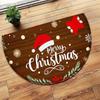 Christmas Themed Semi Circular Entrance Doormat Hallway Rug Non Slip Carpet Living Room And Bedroom Festive Decoration