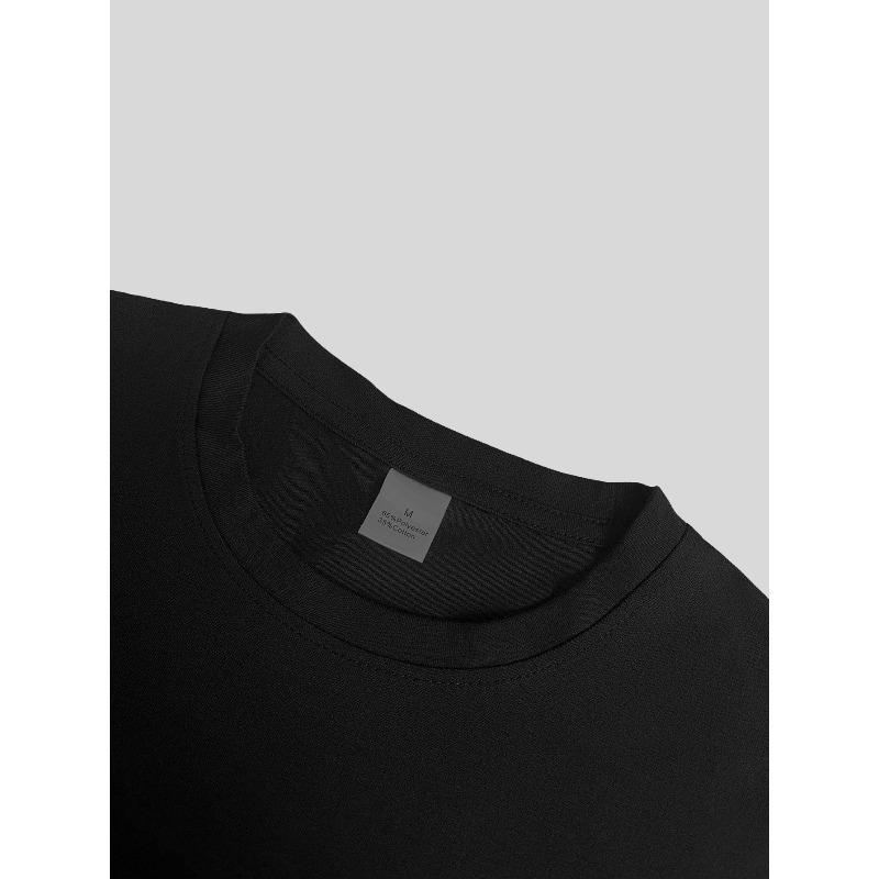 European sizes Pattern Printed Summer Men's Round Neck Short Sleeved T-shirt