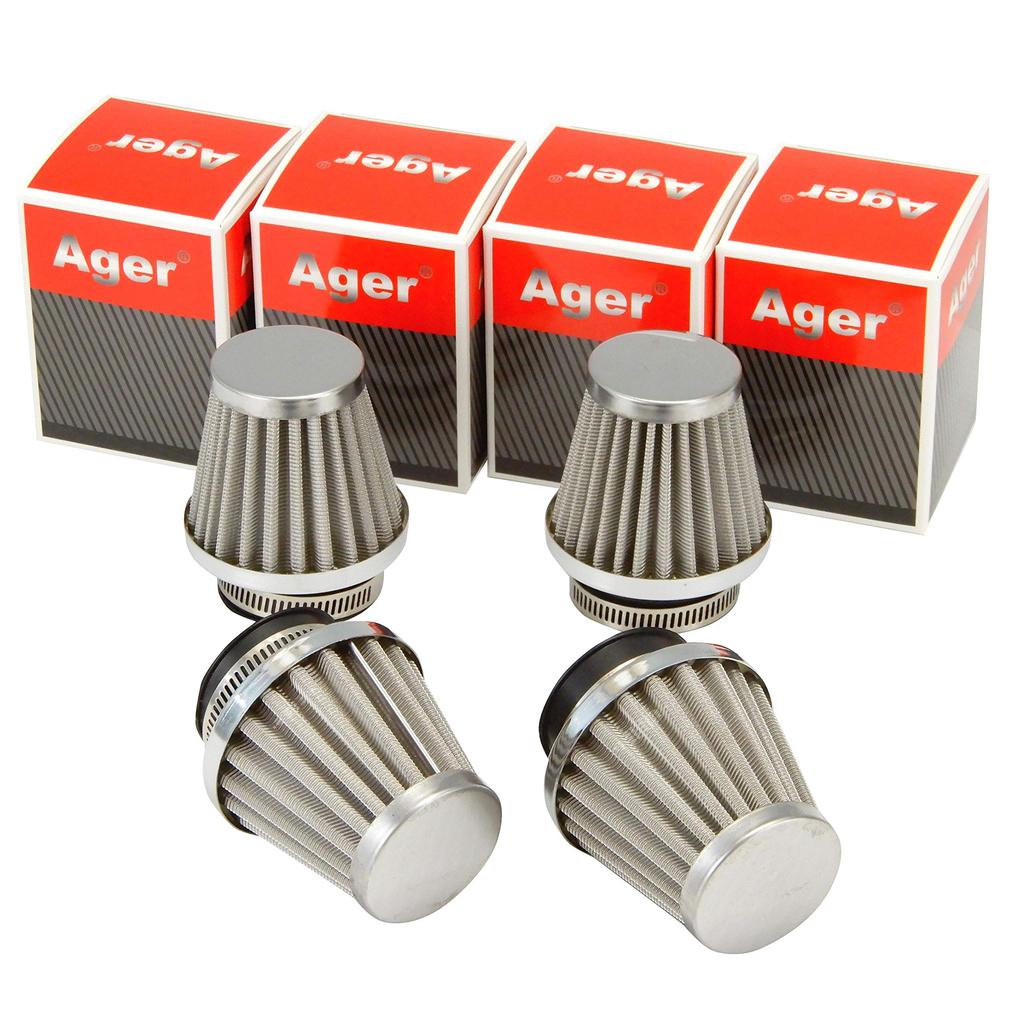 Ager 42mm Výkonový filtr Nerezový Univerzální 4 kusy