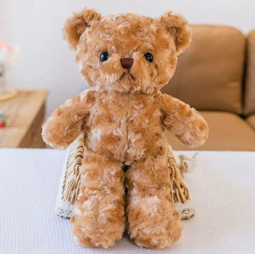 20cm Cute Dressed Teddy Bear Plush Toy Adorable Stuffed Animal with Soft Twisted Teddy Bear Perfect Gift for Girlfriend and Kids 20cm
