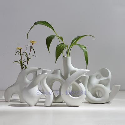 Keramische Vaas Abstract Bloemstuk Hydroponische Ambachten Sieraden Moderne Woondecoratie Accessoires Witte Vazen Decor