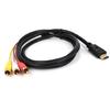HDTV-kompatibles 3RCA-Umwandlungskabel PVC-geschirmtes Kabel unterstützt 1080P hochauflösendes Video-Audio-Gerät