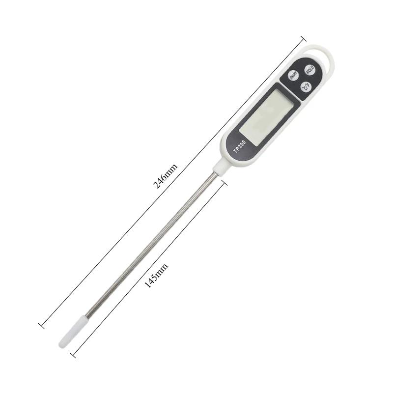 

Бытовой кухонный термометр для еды из нержавеющей стали, светодиодный цифровой дисплей, термометр для молока, напитков, барбекю
