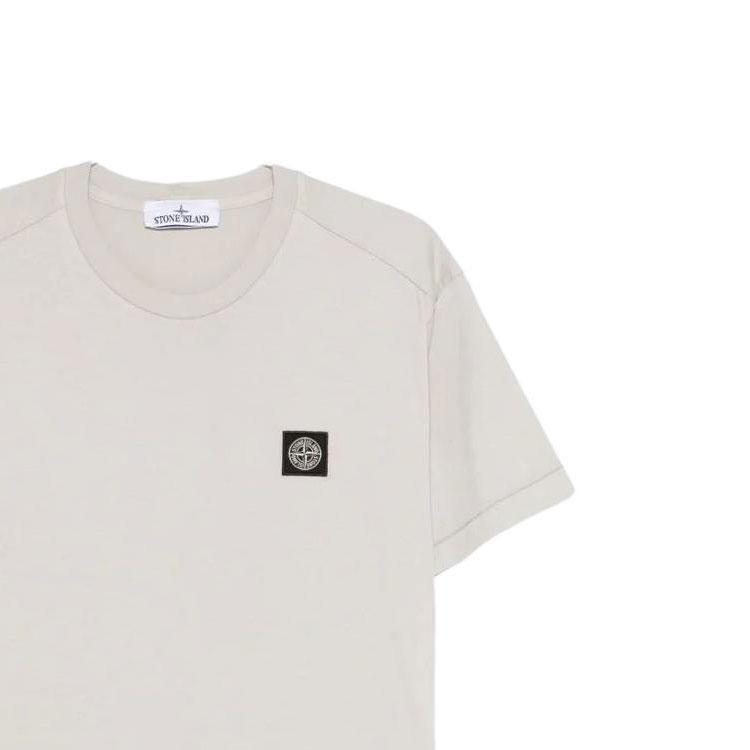 STONE ISLAND Crew Neck Short Sleeve Solid T-Shirt Men Tops L1S152100027S0013-V0061
