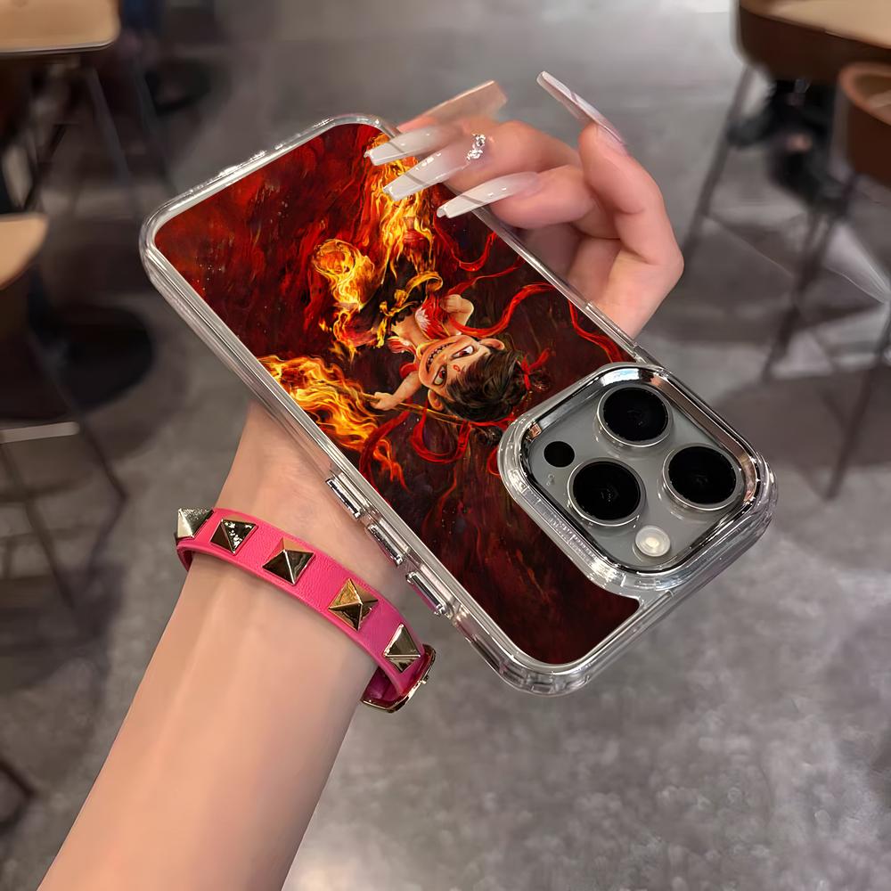 Cartoon Movie Nezha Phone Case For IPhone 17 Air 16 15 14 13 12 11 Pro Pro Max Plus Transparent Soft Cover