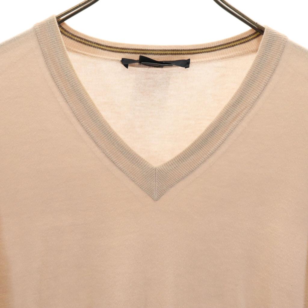 GUCCI made in Italy Long sleeve V neck Cut M Pale orange Men's Used