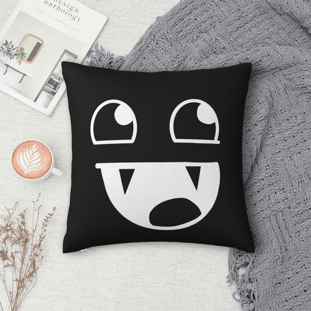 Funny Domo Kun Face Pillow Case Meme Anime Doll Cushion Covers Custom Zippered Decor Pillowcase for Bed 18"