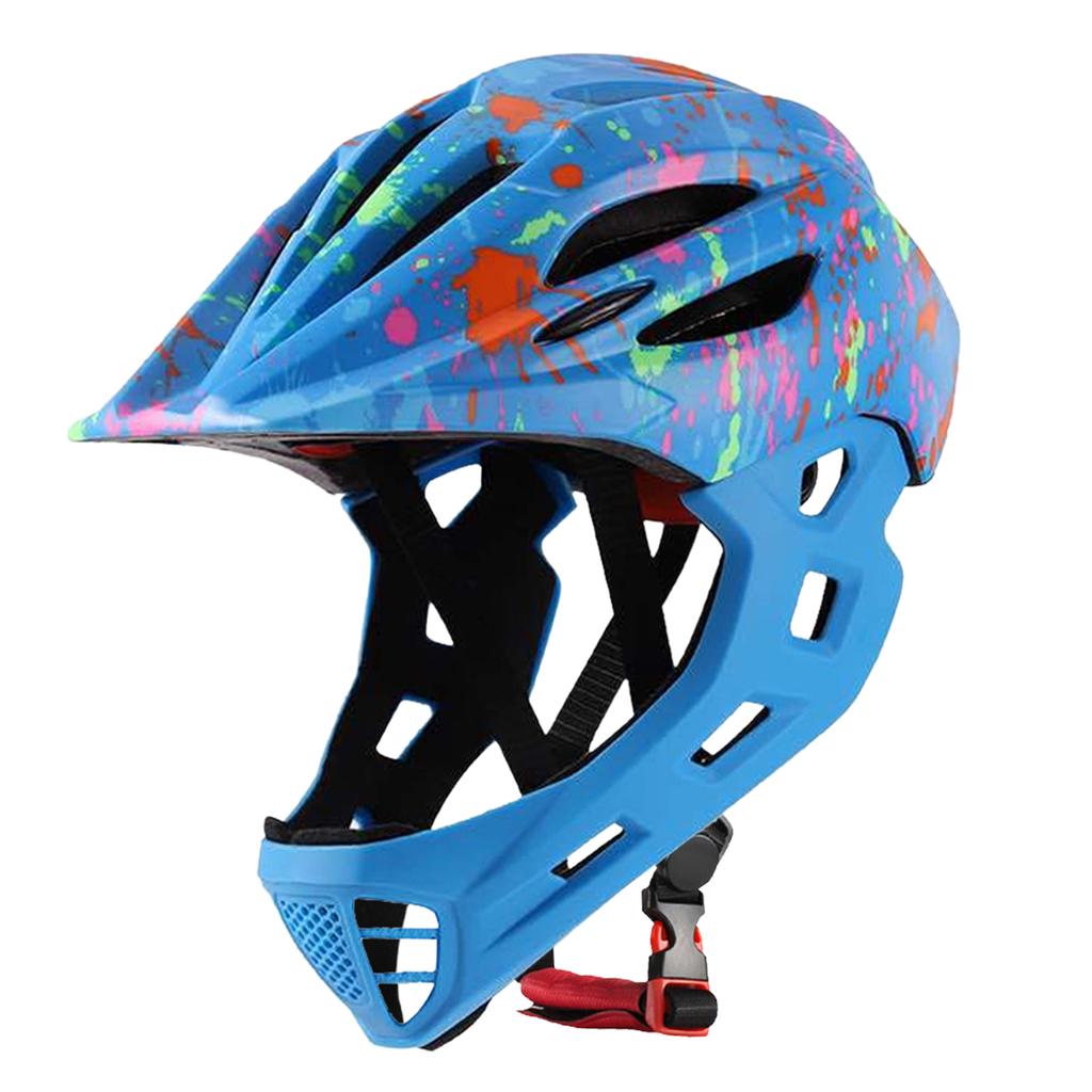 Adjustable Breathable Kids Bike Helmets Toddler Lightweight Full Face Bike Helmets with LED Light