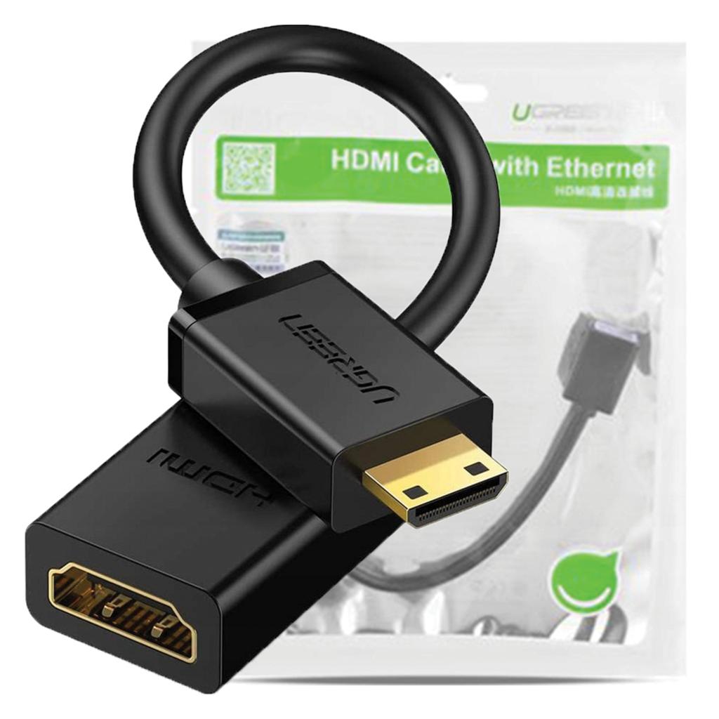 Adapter Ugreen 20137 Mini Hdmi Do Hdmi, 22Cm (Czarny)