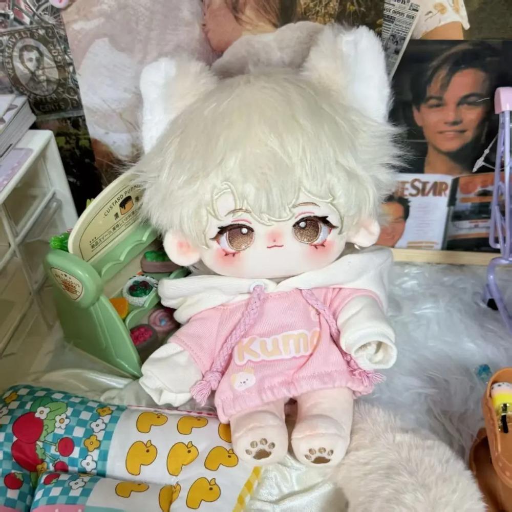Plushie Monster 20cm Doll Blond Dog Puppy Handsome Boy Toy Body Plush Removable Ear Tail Original Cartoon Cosplay Kids Gift Xmas