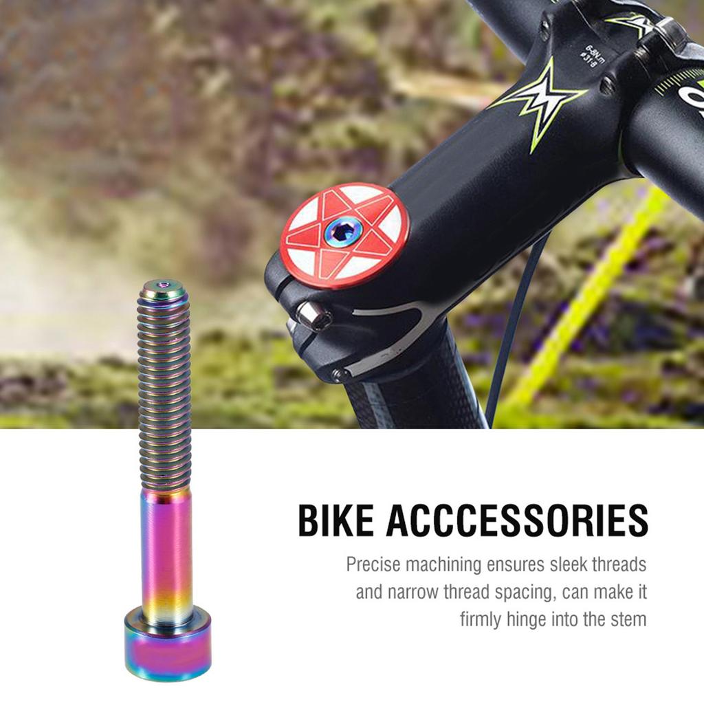 1pc Titanium Cycling Headset Stem M6 Thread Bolt Cycling Accessory (Colorful M640)