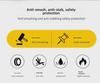 Men's Yellow Rain Boots: Mid To High Tube, Steel Toe, Anti-Smash, Anti-Puncture, Acid and Oil Resistant.
