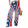 Women's Straight Leg Women's Elastic Waist Pants Loose Casual Printed Pants With Pockets