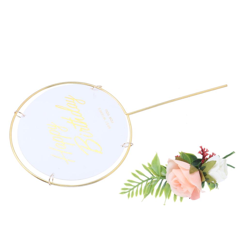 Metall-Kucheneinsätze, runde Kuchendekorationseinsätze, Topper, Geburtstagskuchen, Basteln, Dekoration