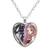 Paradise Kiss Anime Necklace Yukari Hayasaka Miwako Sakurada Glass Heart Shape Pendant Necklace Charm Jewelry Friend Gift