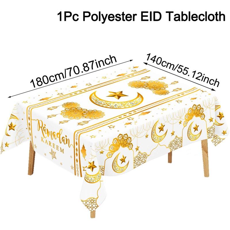 Ramadan Decor Tablecloth EID Mubarak Decor For Home 2025 Ramadan Kareem Islamic Muslim Party Eid Al Adha Gifts Happy Eid Al Fitr