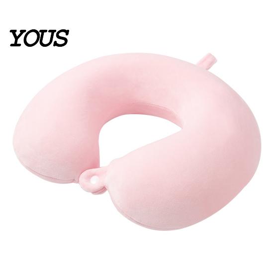 Memory Foam Cushion Travel Neck Pillow, U Shaped Headrest for Airplane Removable Velvet Pillow Cover Car, Soft Support Office Nap, Washable