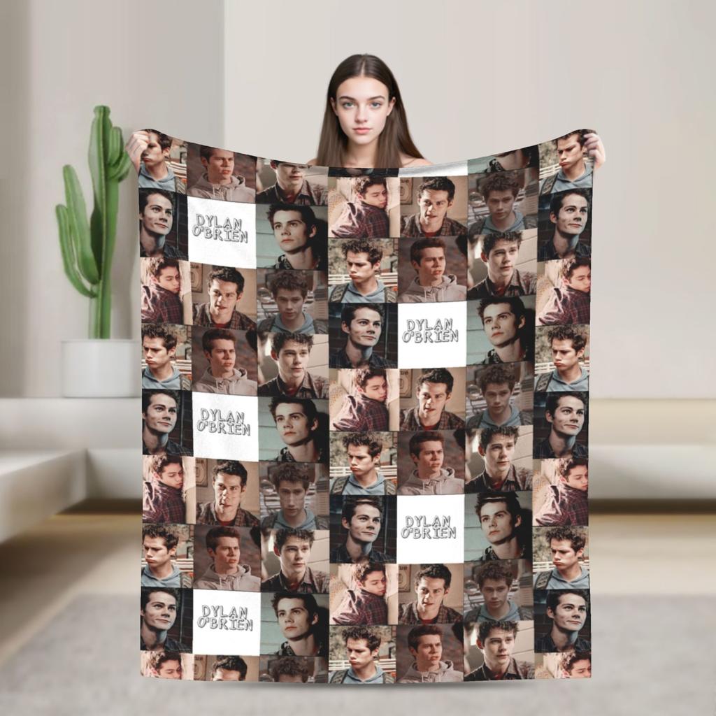 Dylan O'Brien Knitted Blanket Flannel Actor Ultra-Soft Throw Blanket for Home Couch Bedroom Quilt