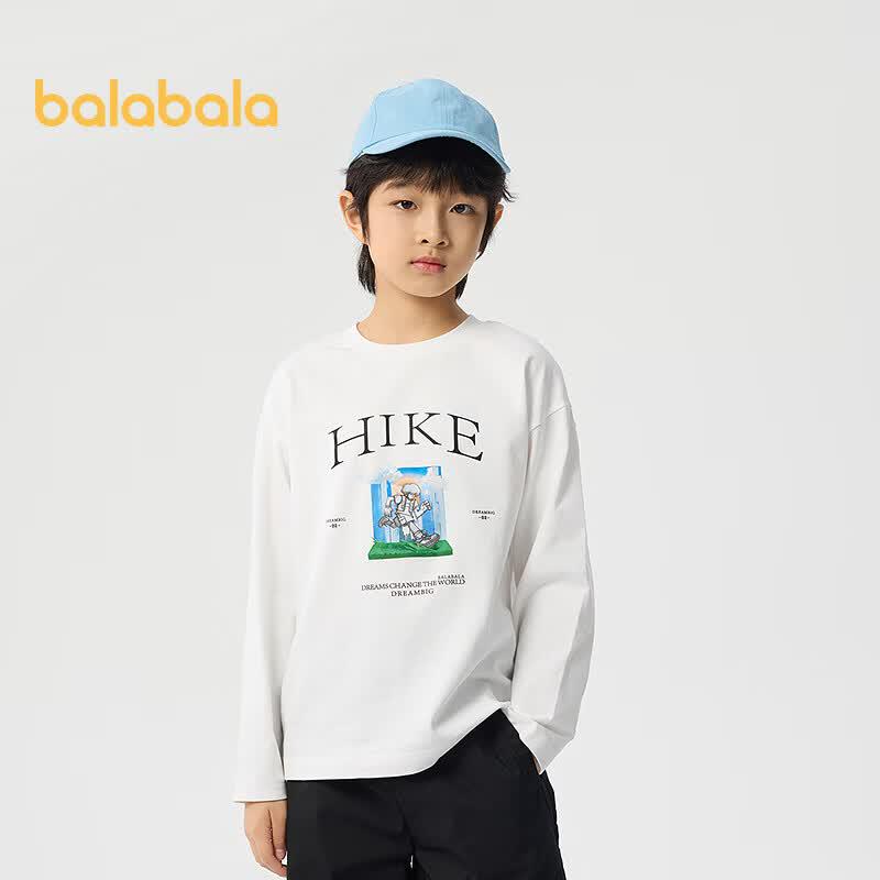 Balabala Boys' Striped Long-Sleeve T-Shirt