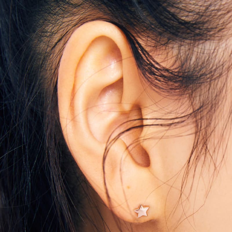 Tirr Lirr 14K Pink Gold Lorotongtong Star Piercing TEPK4P05681M(PC)-3