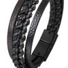 Punk Braided PU Leather Bracelet Tribal Gothic Gift Cuff Wrap for
