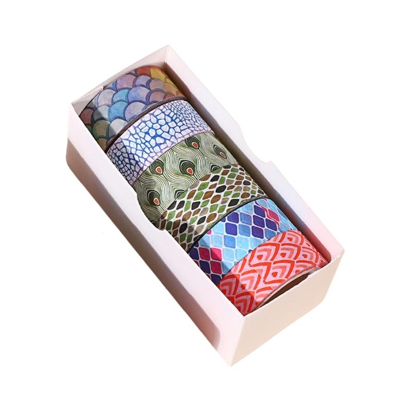 

6 Rolls Decorative Tape Animal Print Washis Tape Decorative Tape Hand Account Tape for Journaling Scrapbooking