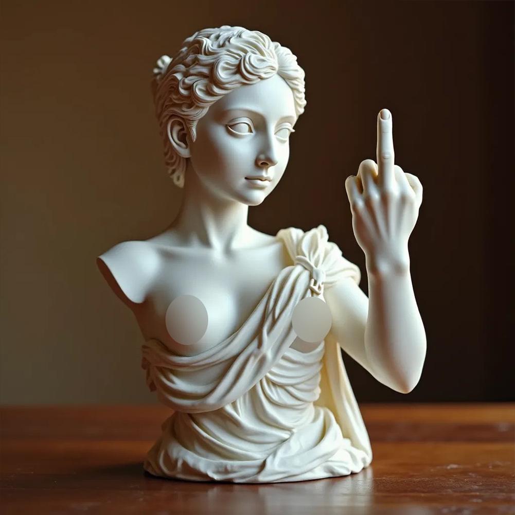 Figurine "Viennese Middle Finger" 12 cm provocative decor, table decoration