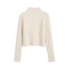 Longmei Women's Ribbed Wool Knit Sweater, Half-High Neck, Long Sleeve, 2026 Autumn/Winter Collection.