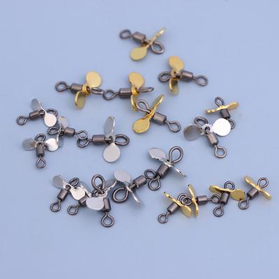 5 piezas de palas de hélice de pesca con conector de fundición, palas de hélice turbo, palas giratorias, anzuelo de señuelo de pesca de bricolaje, accesorios de pesca con cebo