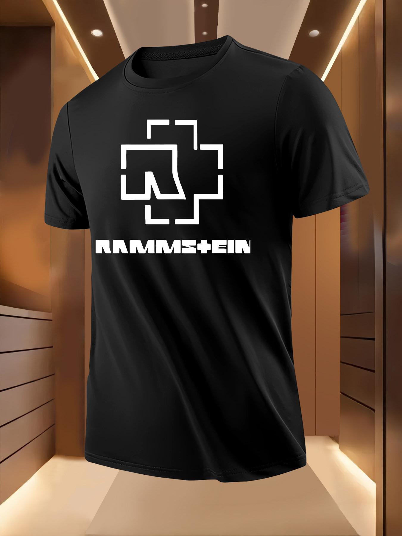 Geometric Cross Logo Print - Breathable Lightweight Polyester T-shirt L