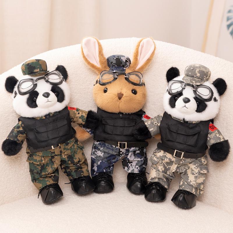 Panda Legion Doll Rabbit Doll Camouflage Soldier Soldier Brother Plush Toy Soldier Retirement Souvenir Gift