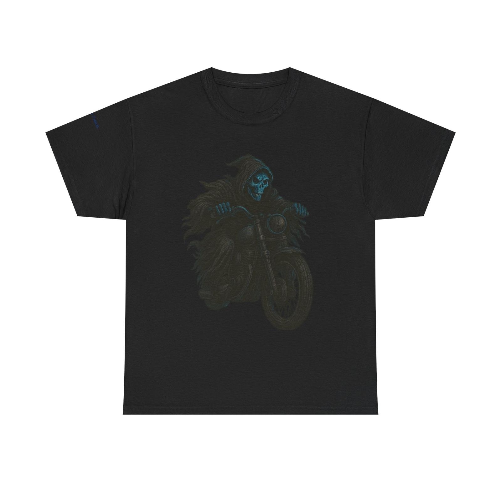 Gothic Skull Motorcycle Graphic Tee, Unisex T-Shirt, Grunge Fashion S разноцветный