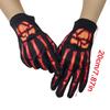 Punk Skeleton Gloves Halloween Party Accessory Breathable Fabric Suitable for Gothic Costume Cosplay