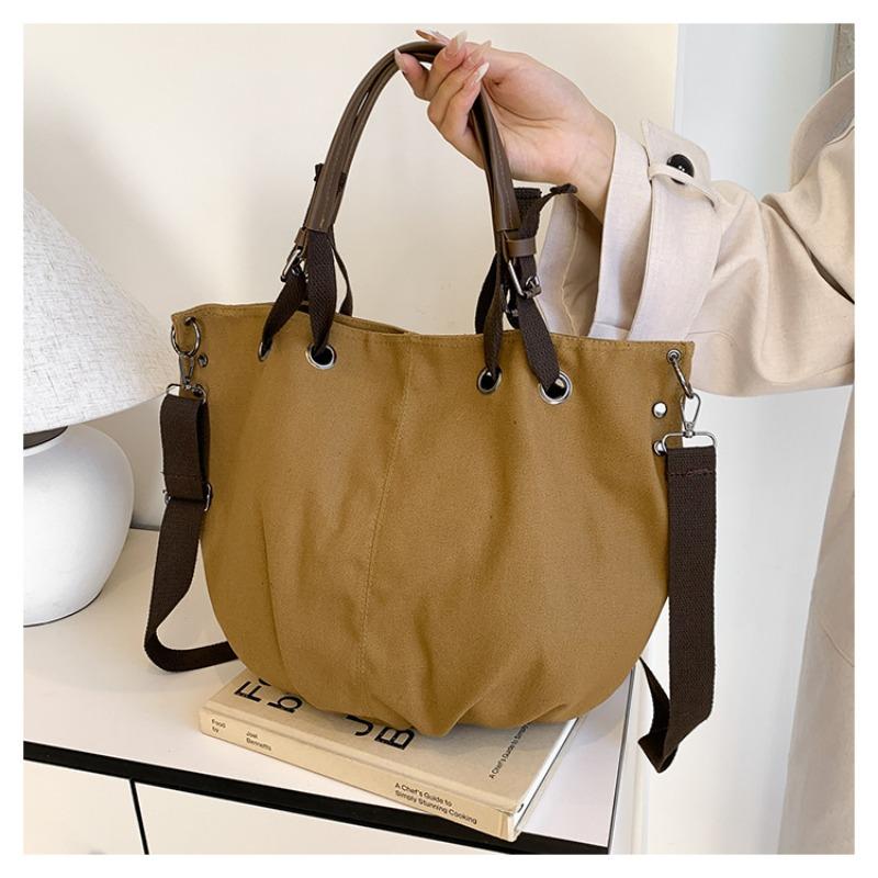 Autumn and Winter Retro Large-capacity Tote Bag Women's Bag New Casual Commuter Messenger Bag Shoulder Bag Canvas Bag