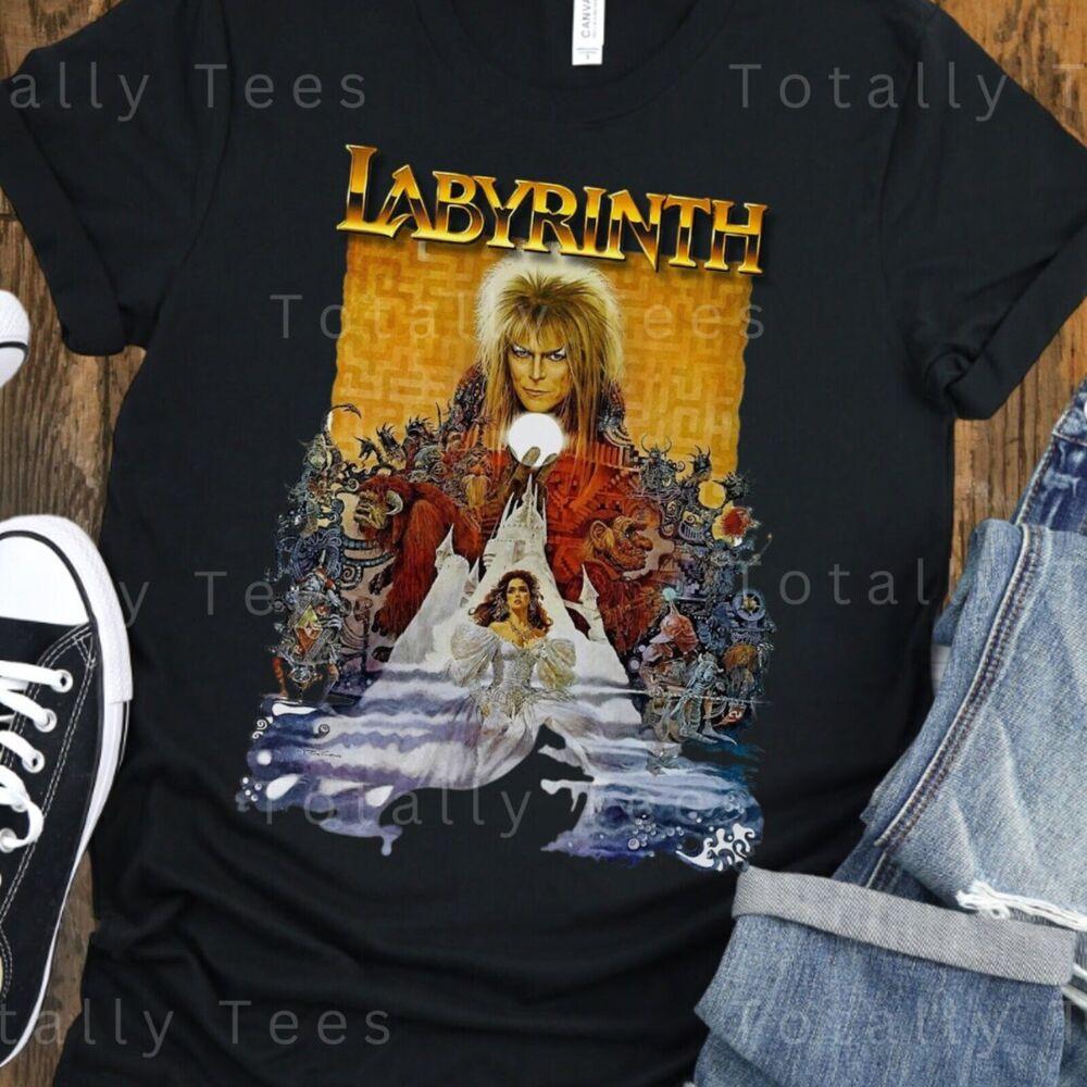 

LABYRINTH Tshirt T-shirt T shirt Vintage Aesthetic Movie Poster Tee 1980s Shirt Unisex T-Shirt XL