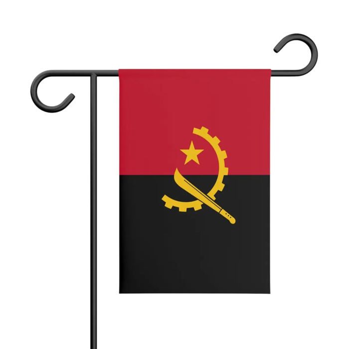 Drapeau - Angola - 32 X 47.5 Cm - Polyester - Impression Recto/verso - Multicolore